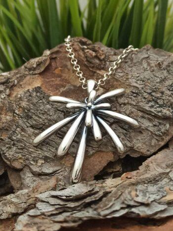 Дамски сребърен медальон 