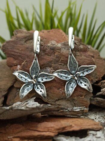 Дамски сребърни обеци 