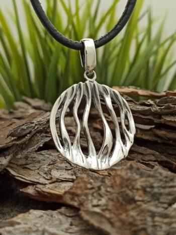 Дамски сребърен медальон 977M