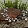 Сребърна гривна с култивирани перли "Камелия"