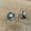 Дамски сребърни обеци с перла „Водна лилия“