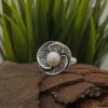 Дамски сребърен пръстен с перла "Водна лилия"