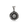 Дамски сребърен медальон „Слънчоглед“