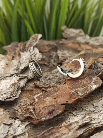 Сребърни обеци тип халки 536E