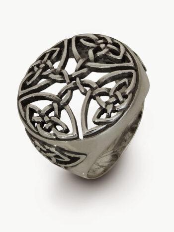 Унисекс пръстен от сребро модел-430R Студио Николас, с дизайн – безкрайна плетеница от уникални, келтски мотиви.