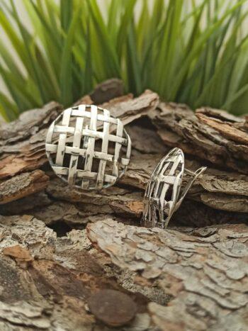 Дамски сребърни обеци 635E