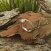 Дамски сребърен пръстен с бял циркон