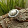 Сребърен пръстен с кръгла форма „Пълнолуние“