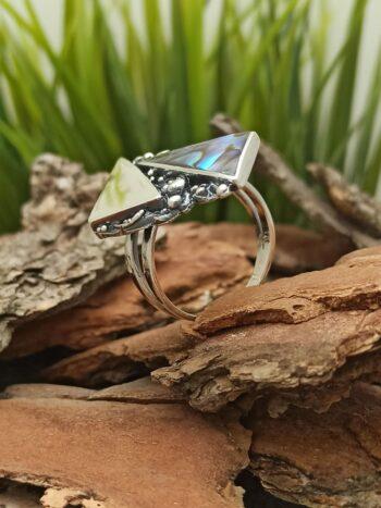 Сребърен пръстен с кралски седеф 1124R