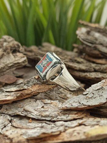 Дамски сребърен пръстен с керамика Студио Николас