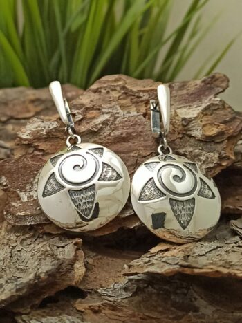 Дамски сребърни обеци 