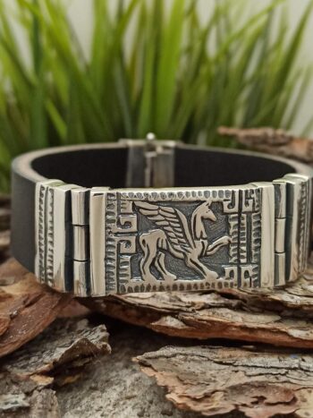 Мъжка сребърна гривна 803B