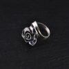Сребърен пръстен Роза с циркони 689R Студио Николас Ръчно изработен масивен авторски уникален пръстен от сребро с цвете и циркони