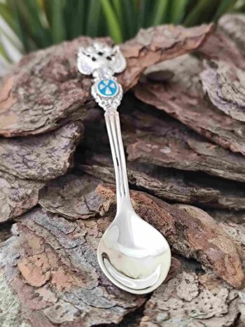 Дамски сребърен медальон с керамика 243M