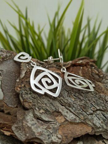 Дамски сребърни обеци 419E