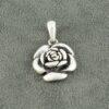Дамски сребърен медальон  Роза ръчно изработен от Студио Николас