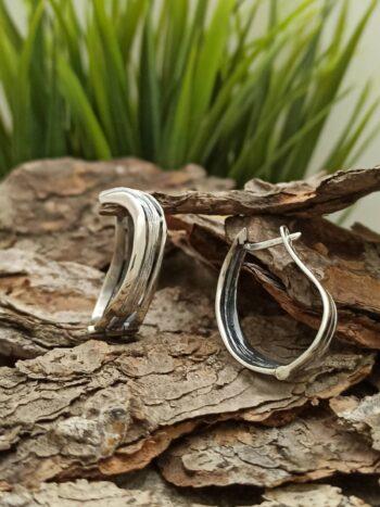 Дамски сребърни обеци 