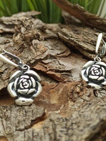 Дамски сребърни обеци 