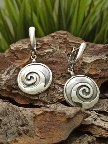 Дамски сребърни обеци 