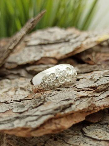 Пръстен от сребро с циркони 063R