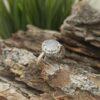Дамски сребърен пръстен с естествен камък розов кварц 1241R Студио Николас. Нежен пръстен от сребро 925 с естествени камъни