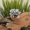 Дамски сребърен пръстен с цветенца 1171R