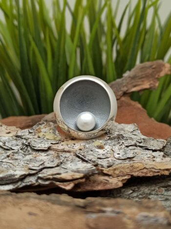 Дамски сребърен пръстен с перла 1320R