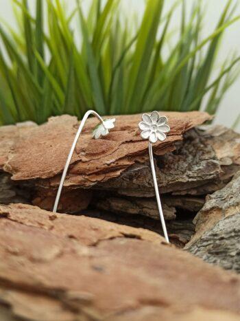 Дамски сребърни обеци 