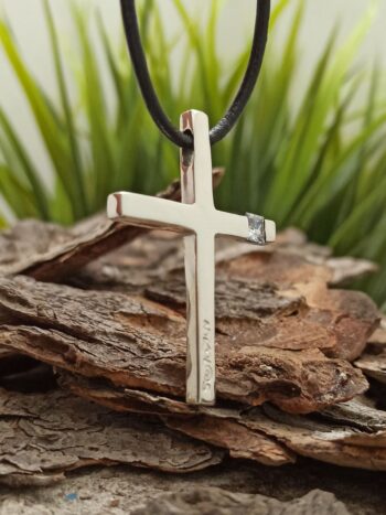 Сребърен кръст с цирконий 193M Nikol@s