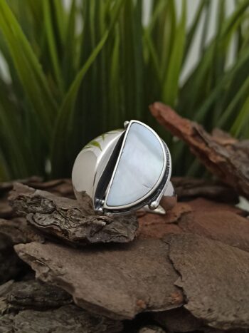 Дамски сребърен пръстен със седеф 1286R