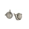 Дамски сребърни обеци с речна перла 1381E