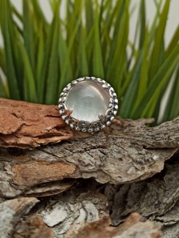 Сребърен пръстен с планински кристал 1246RK