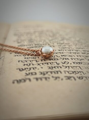 Сребърни обеци с перли и rosegold покритие