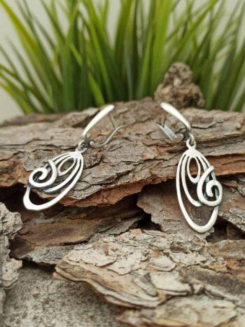 Дамски сребърни обеци 