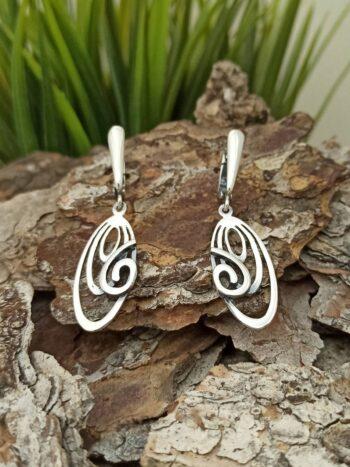 Дамски сребърни обеци 