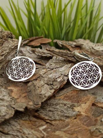 Обеци от сребро Цветето на Живота