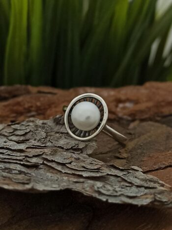 Сребърен пръстен с речна перла 1404R