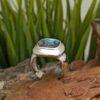 Сребърен пръстен с кралски седеф „Морски вълни“