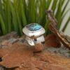 Сребърен пръстен с кралски седеф „Морски вълни“