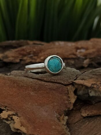Дамски сребърен пръстен с тюркоаз 1127R