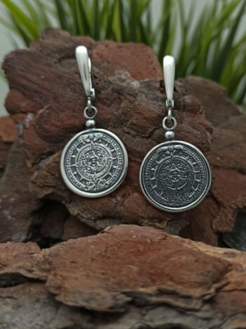 Обеци с Вечният календар на маите