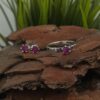 Кабала обеци и пръстен с лилави циркони