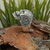Сребърен пръстен с череп и цветя „ЧИКАНО“