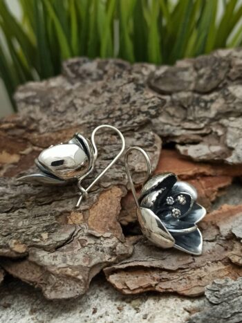 Дамски сребърни обеци 