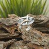 Дамски сребърен пръстен "Абстрактна елипса"