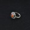 Масивен сребърен пръстен с кехлибар Дамски пръстен 1252RK сребро 925 естествен камък по избор на клиента Студио Николас