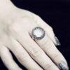 дамски сребърен пръстен с естествен камък по избор на клиента