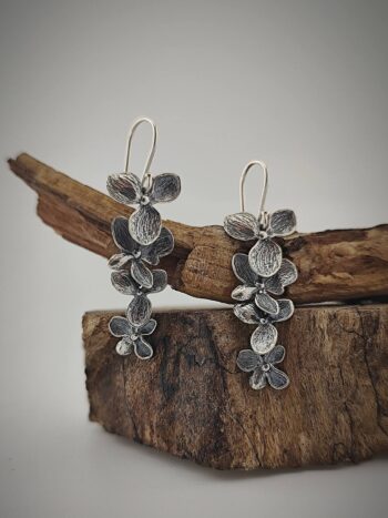 сребърни обеци лилия