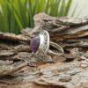 Сребърен пръстен с аметист „Окото на Назар“