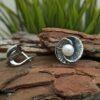Сребърни обеци с перла „Водна лилия“